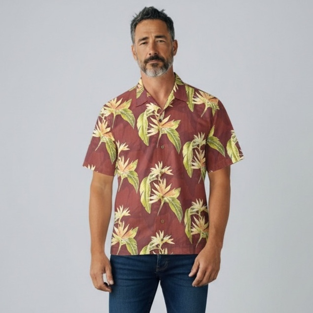 Tommy Bahama Tropical Floral Silk Shirt